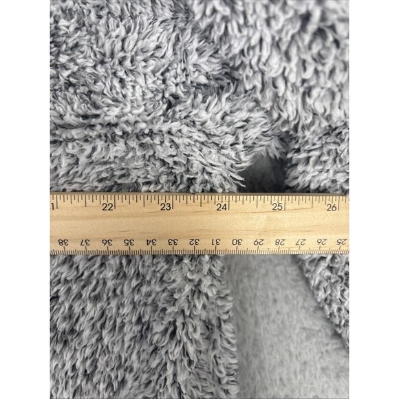 Soft Surroundings Gray Luxe Sherpa 1/4 Zip Pull Over Sweater Size XL Soft Comfy - Picture 9 of 9